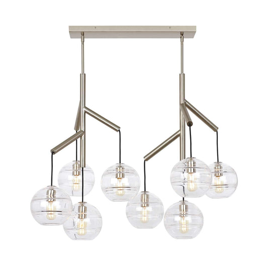 Sedona Double LED Chandelier - Satin Nickel Finish