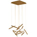 Seesaw 13-Light Chandelier - Brushed Champagne Finish