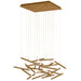 Seesaw 25-Light Chandelier - Brushed Champagne Finish