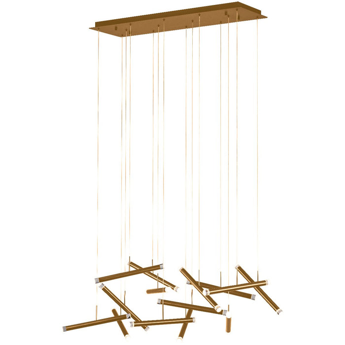 Seesaw Linear Suspension - Brushed Champagne Finish