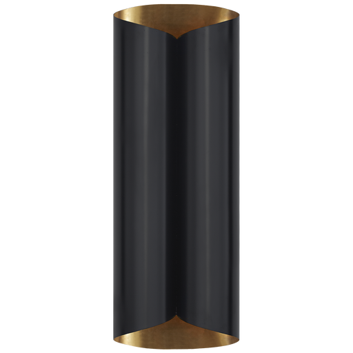 Selfoss Large Sconce - Black/Antique Brass