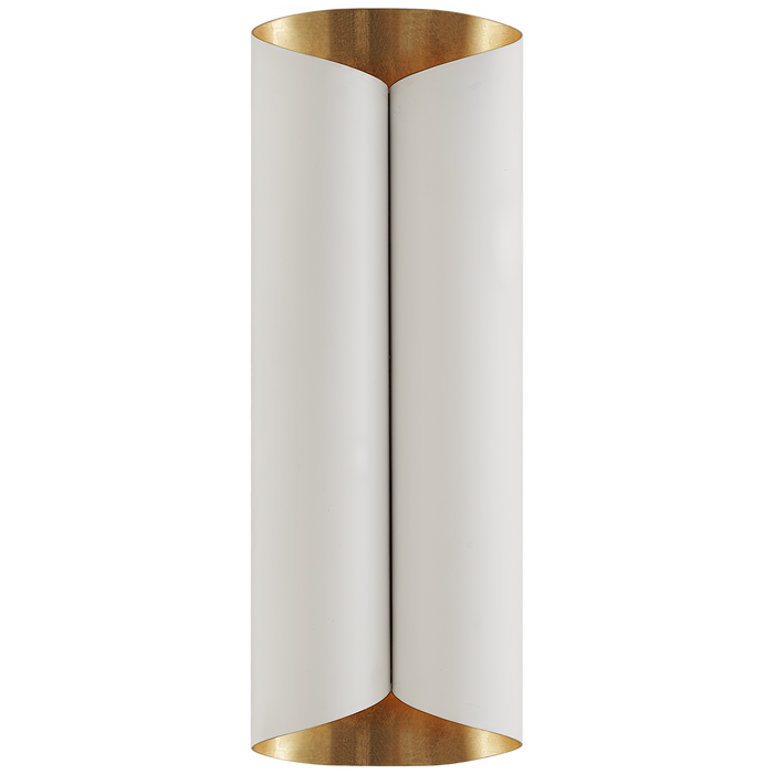Selfoss Large Sconce Plaster - White/Antique Brass
