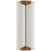 Selfoss Large Sconce Plaster - White/Antique Brass