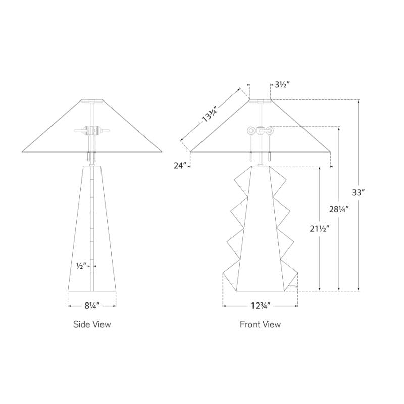 Senso Large Table Lamp - Diagram