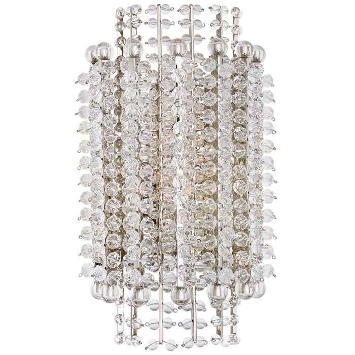 Serafina Small Tiered Sconce - Burnished Silver Leaf