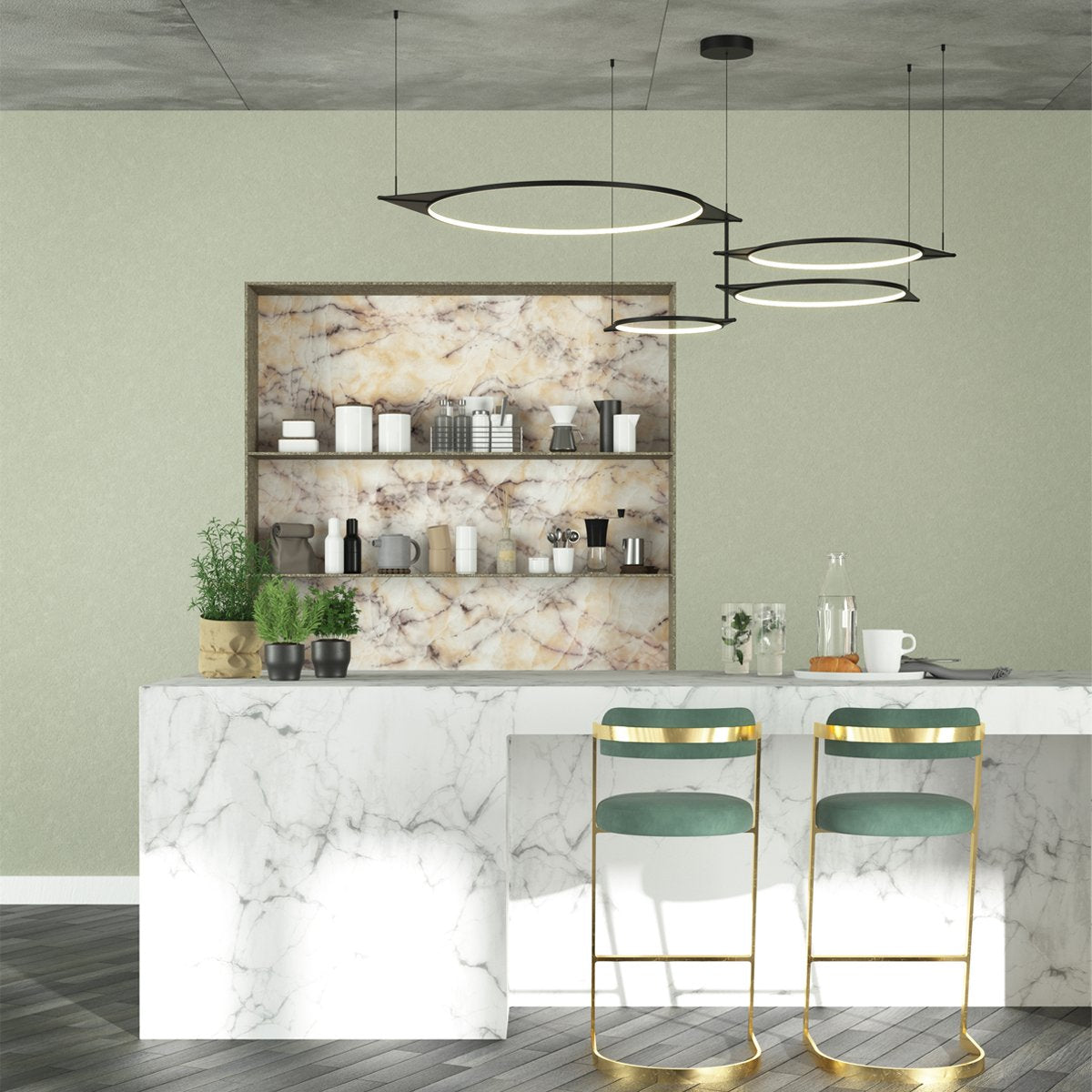 Serif LED Large Chandelier - Display