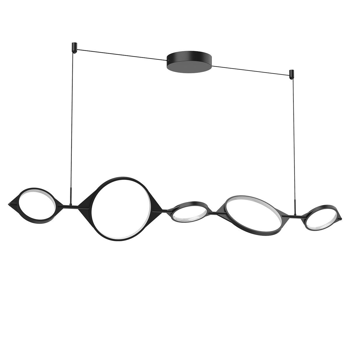 Serif Large LED Linear Suspension - Black Finish