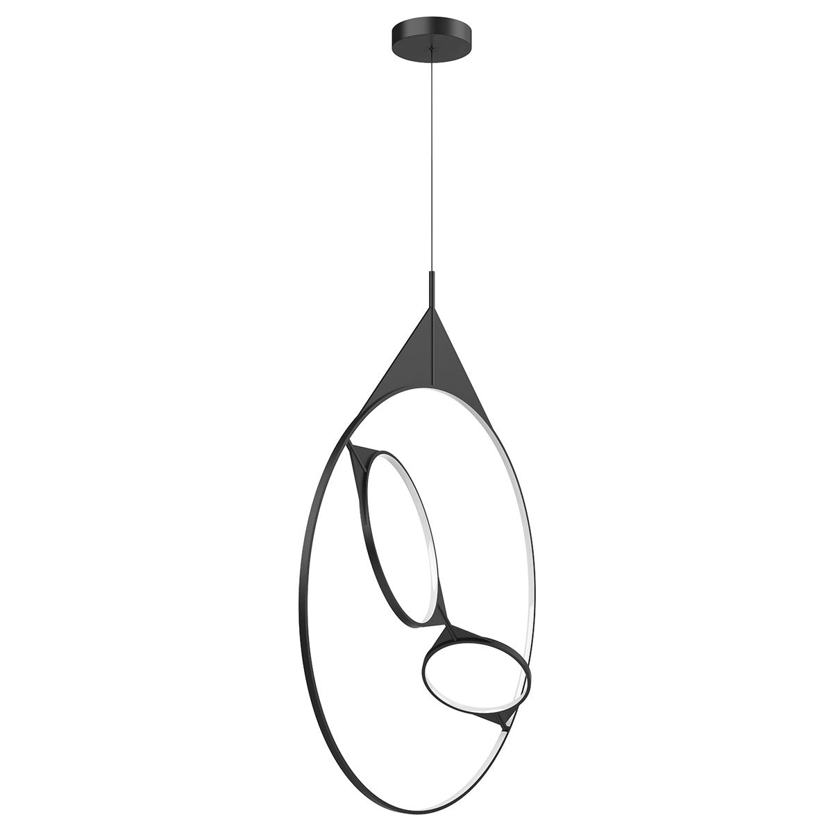 Serif Large LED Pendant - Black Finish