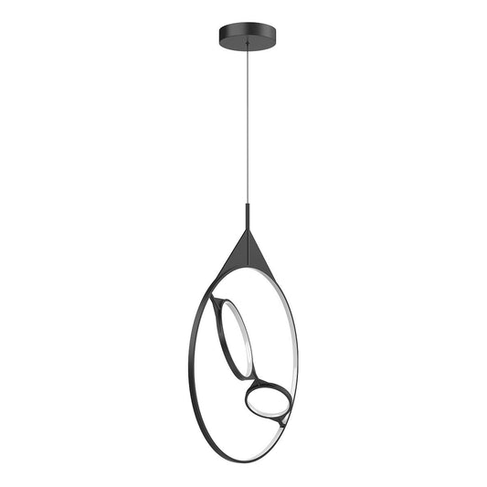 Serif Medium LED Pendant - Black Finish