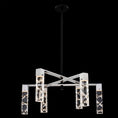 Load image into Gallery viewer, Serres 6-Light LED Chandelier - Polished Chrome/Matte Black Finish
