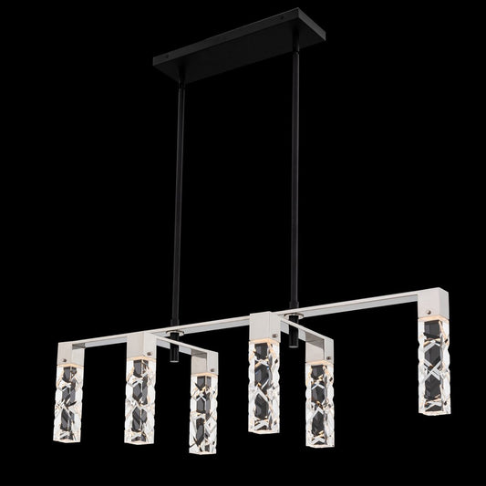 Serres LED Linear Suspension - Polished Chrome/Matte Black Finish