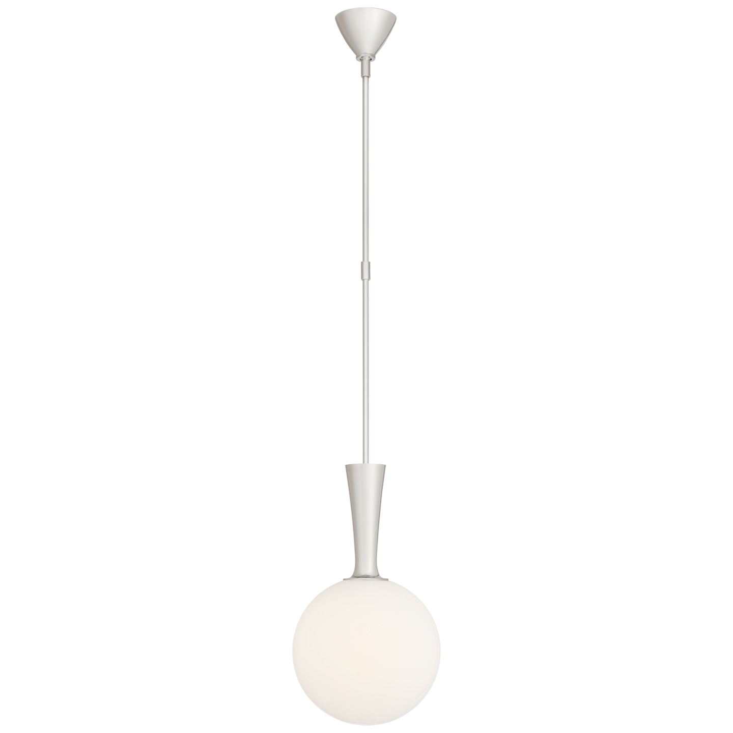 Sesia Small Globe Pendant - Polished Nickel Finish