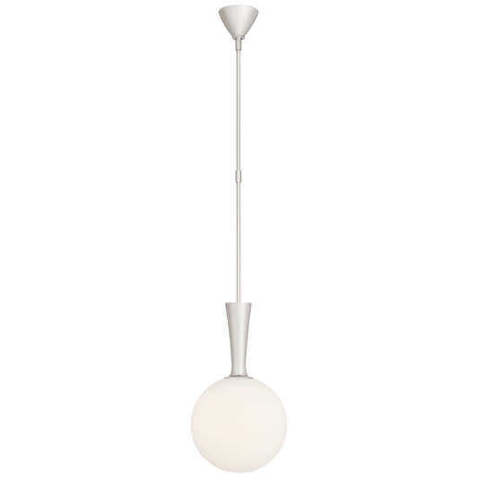 Sesia Small Globe Pendant - Polished Nickel Finish