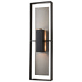 Load image into Gallery viewer, Shadow Box Tall Outdoor Wall Sconce - Coastal Black and Coastal Burnished Steel Finish
