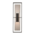 Load image into Gallery viewer, Shadow Box Tall Outdoor Wall Sconce - Coastal Black and Coastal Burnished Steel Finish
