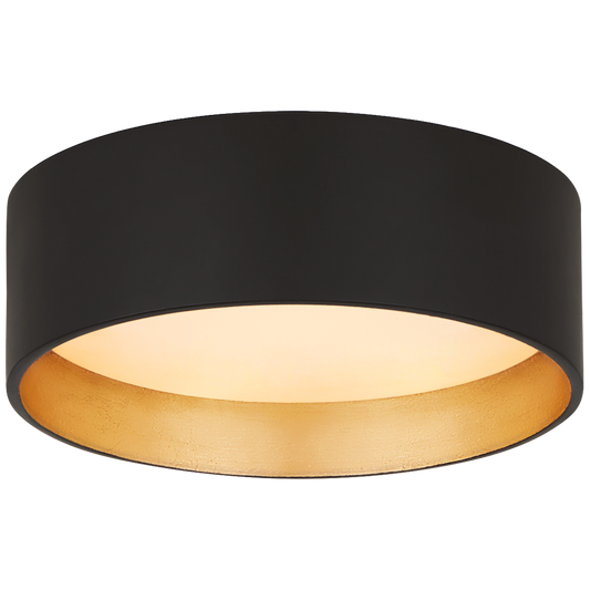 Shaw 5" Solitaire Flush Mount - Matte Black/Gild Finish