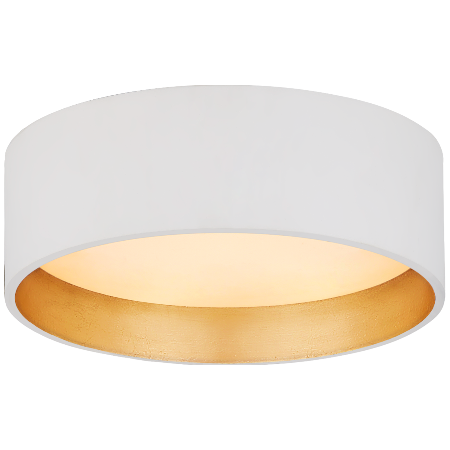 Shaw 5" Solitaire Flush Mount - Matte White/Gild Finish