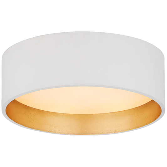 Shaw 5" Solitaire Flush Mount - Matte White/Gild Finish