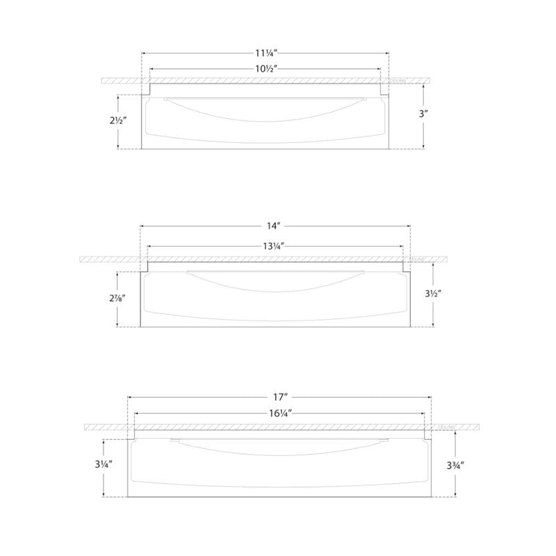 Shaw Flush Mount - Diagram