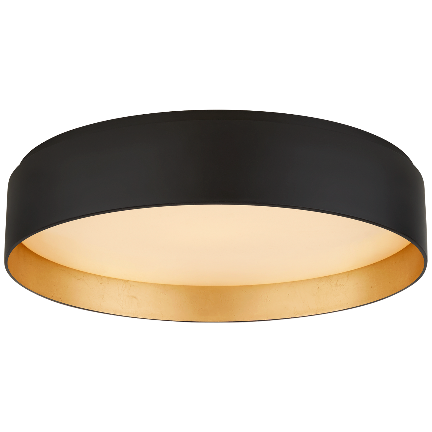 Shaw Large Flush - Matte Black/Gild Finish