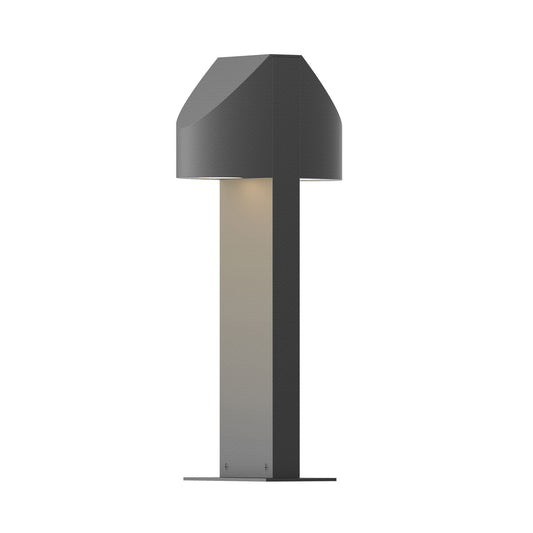 Shear 16" LED Double Bollard - Textured Gray Finish