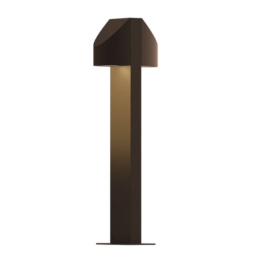 Shear 22" LED Double Bollard - Textured Bronze Finish