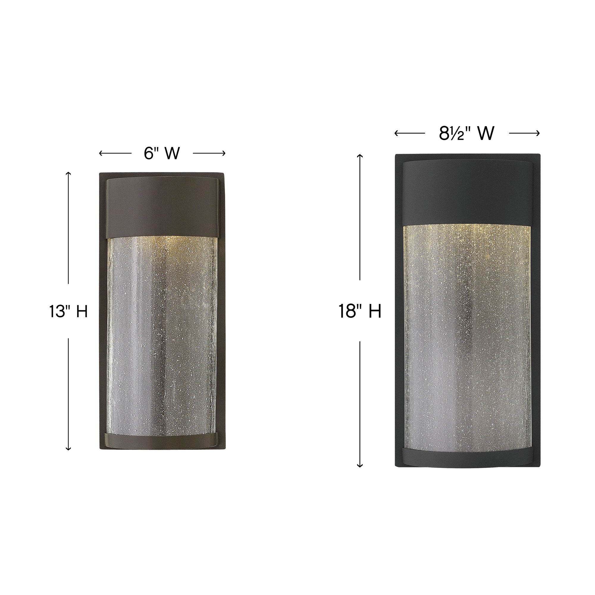 Shelter Half-Round LED Outdoor Wall Sconce - Diagram