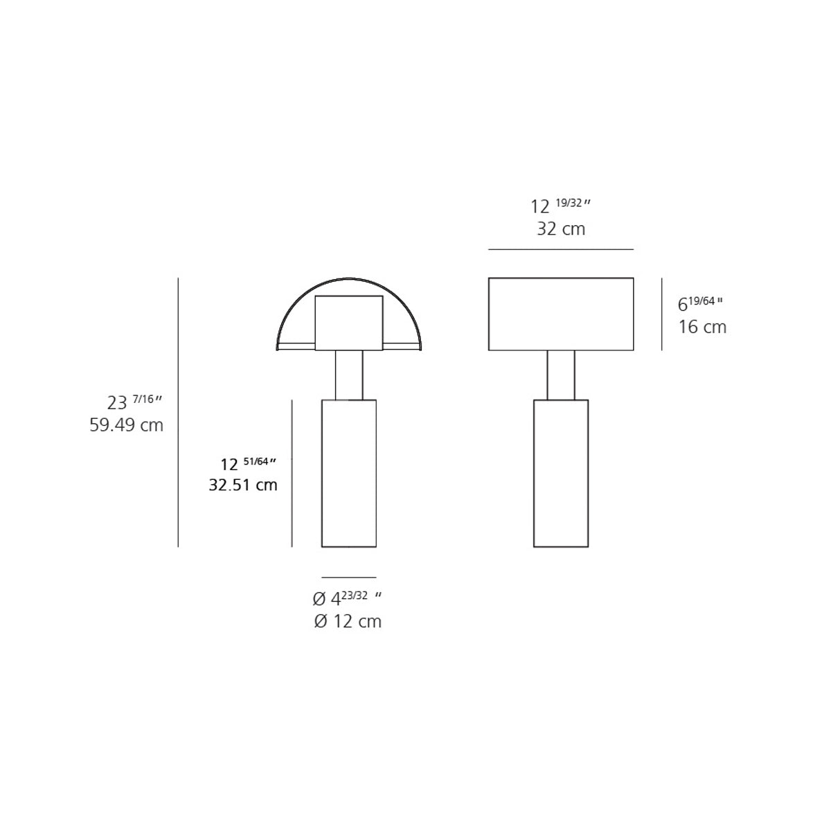 Shogun Table Lamp - Diagram