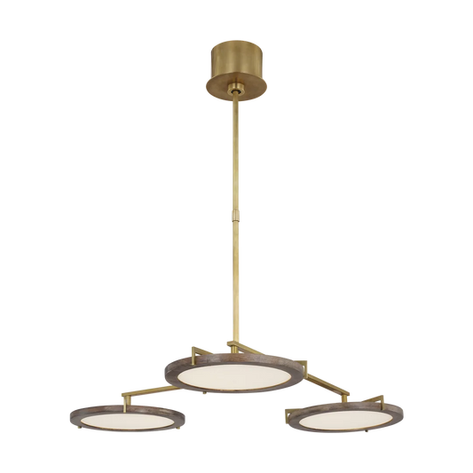 Shuffle Chandelier - Natural Brass