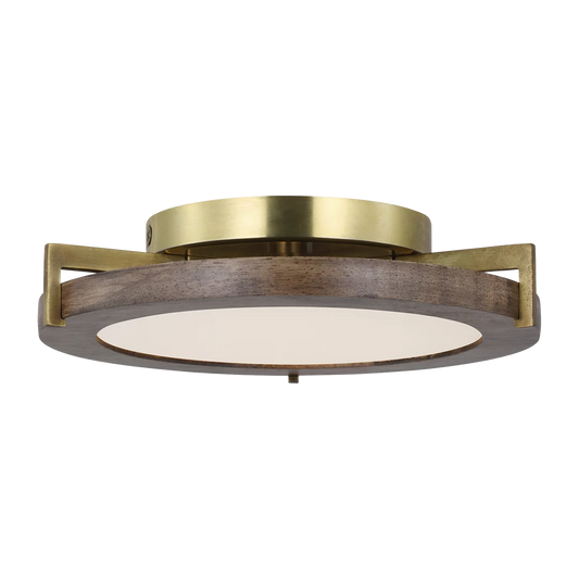 Shuffle Flushmount - Natural Brass