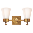 Load image into Gallery viewer, Siena Double Sconce - Hand-Rubbed Antique Brass Finish
