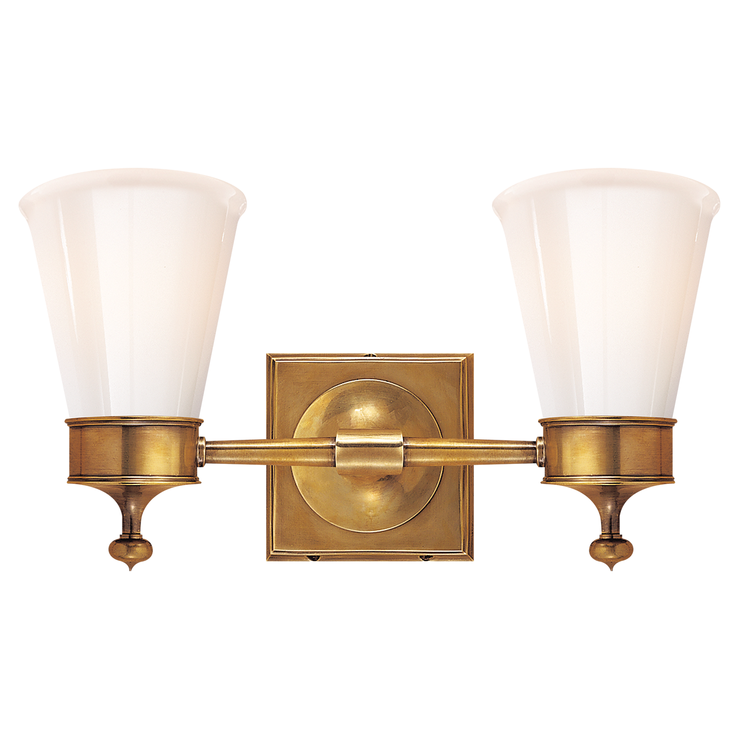 Siena Double Sconce - Hand-Rubbed Antique Brass Finish