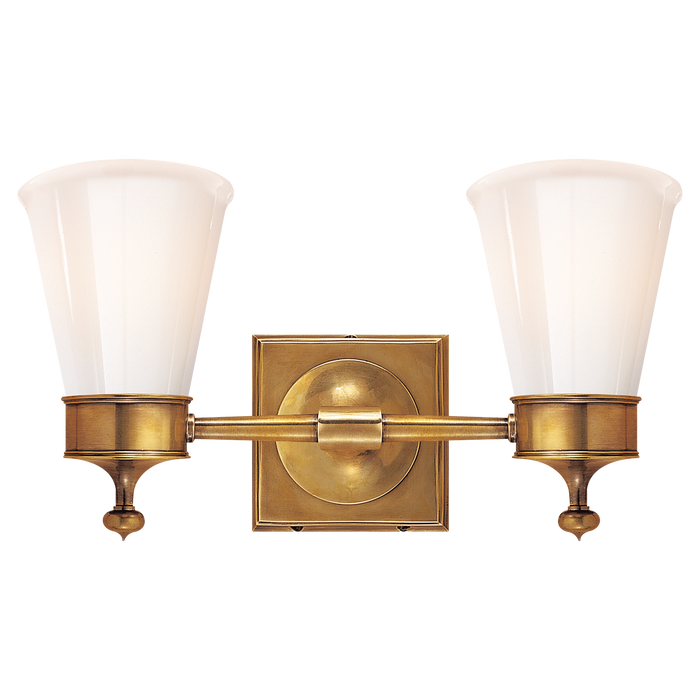 Siena Double Sconce - Hand-Rubbed Antique Brass Finish