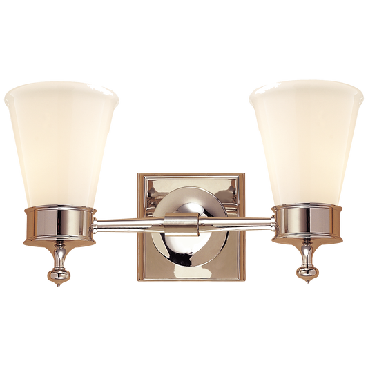 Siena Double Sconce - Polished Nickel Finish