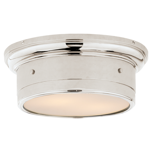 Siena Small Flush Mount - Polished Nickel Finish