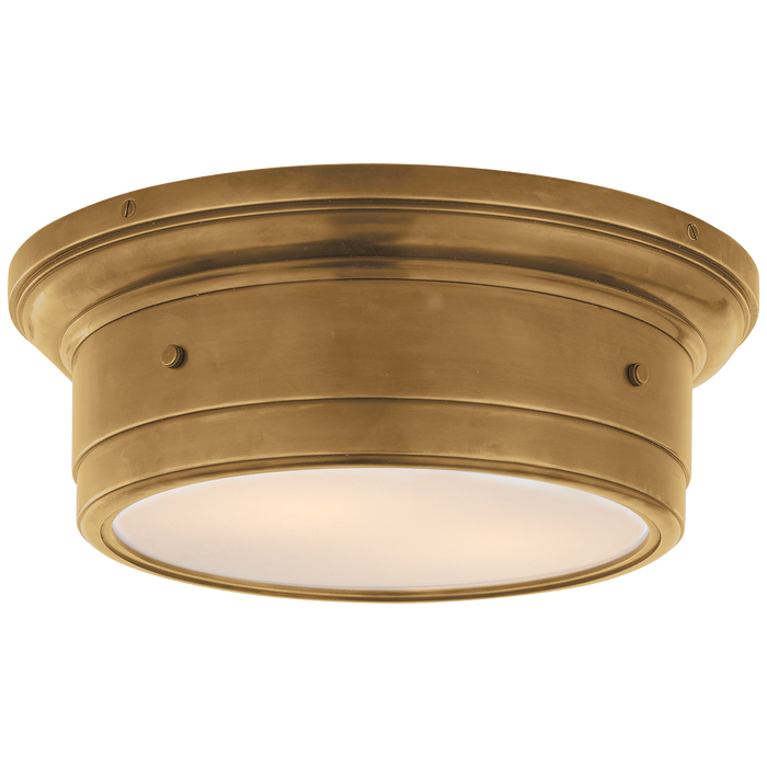 Siena Small Flush Mount - Hand-Rubbed Antique Brass Finish