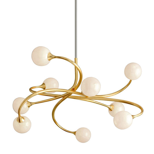 Signature Medium Chandelier - Gold Leaf Finish