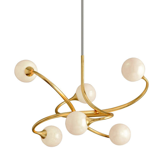 Signature Small Chandelier - Gold Leaf Finish