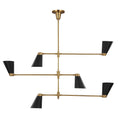 Load image into Gallery viewer, Signoret Large Chandelier - Midnight Black/Burnished Brass Finish
