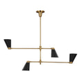 Load image into Gallery viewer, Signoret Medium Chandelier - Midnight Black/Burnished Brass Finish
