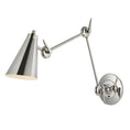 Load image into Gallery viewer, Signoret Two Arm Library Wall Sconce - Polished Nickel Finish
