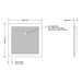 Silhouette Rectangle Lighted Mirror Diagram