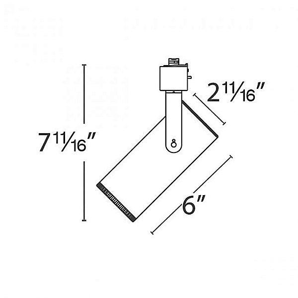 Silo X20 LED Line Voltage Track Head - Diagram