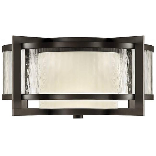 Singapore Moderne Outdoor Flush Mount - Dark Bronze