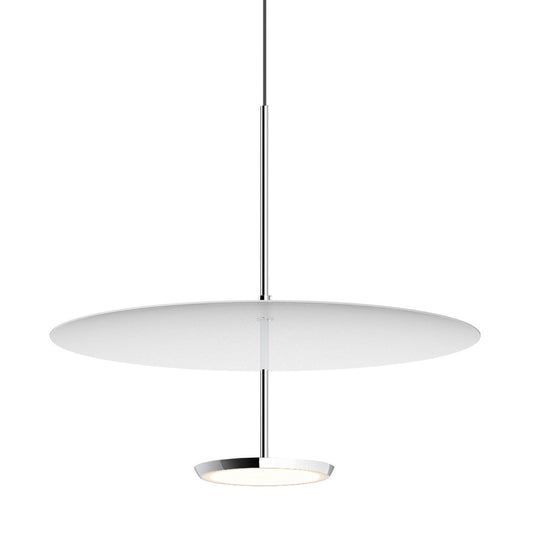 Sky Dome 18" LED Pendant - White/Polished Aluminum Finish