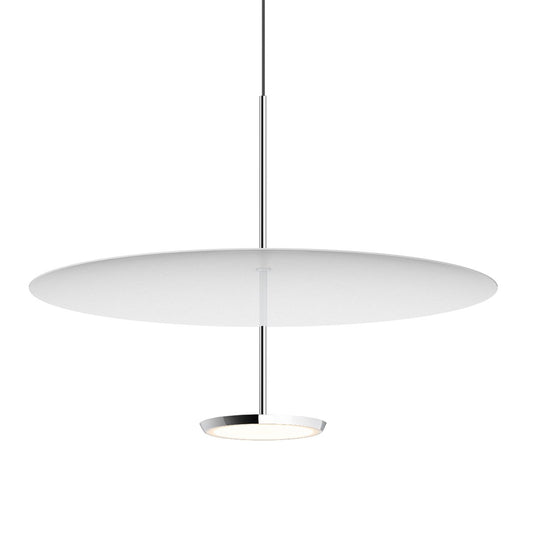 Sky Dome 24" LED Pendant - White/Polished Aluminum Finish