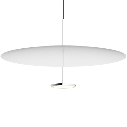 Sky Dome 32" LED Pendant - White/Polished Aluminum Finish