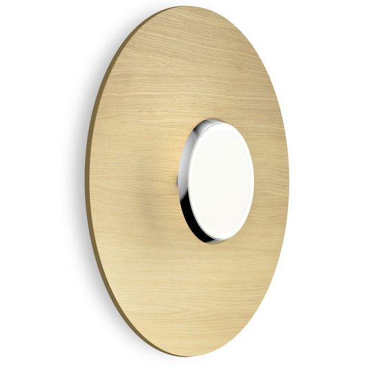 Sky Dome 18" Wood LED Wall / Flush Mount - White Oak