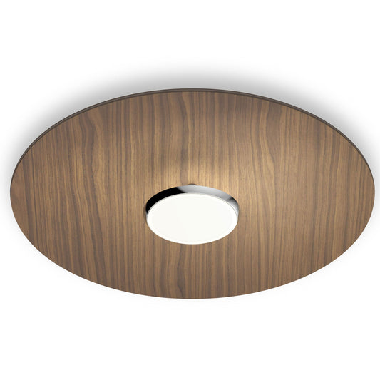 Sky Dome 24" Wood LED Wall / Flush Mount - Walnut