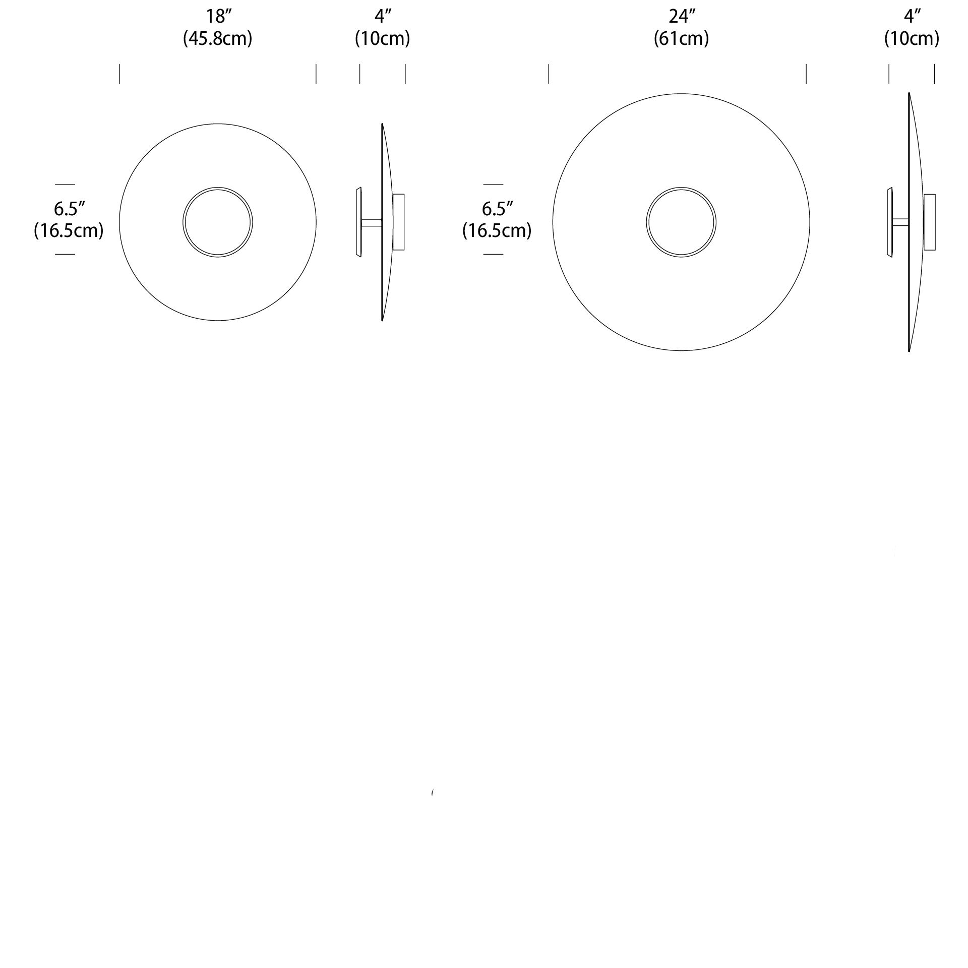 Sky Dome Wood LED Wall / Flush Mount - Diagram